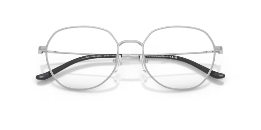 Emporio Armani EA1174D 3015 Shiny Silver Round Eyeglasses