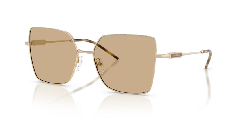 Emporio Armani EA2179 301373 Shiny Pale Gold Square Sunglasses