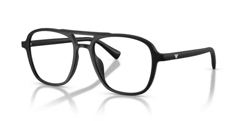 Emporio Armani EA4279U Matte Black Aviator Clip-On Sunglasses