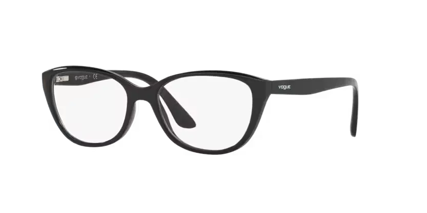 Black cat-eye glasses on a transparent background