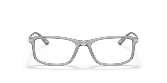 Silver-framed eyeglasses on a transparent background
