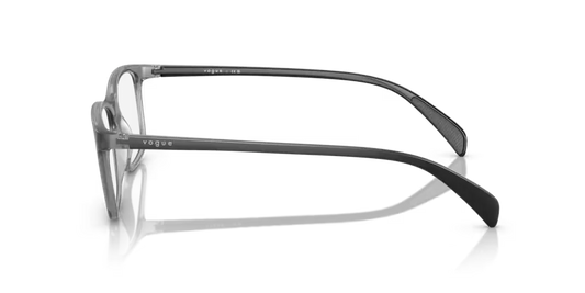 Clear eyeglass frames on a black background