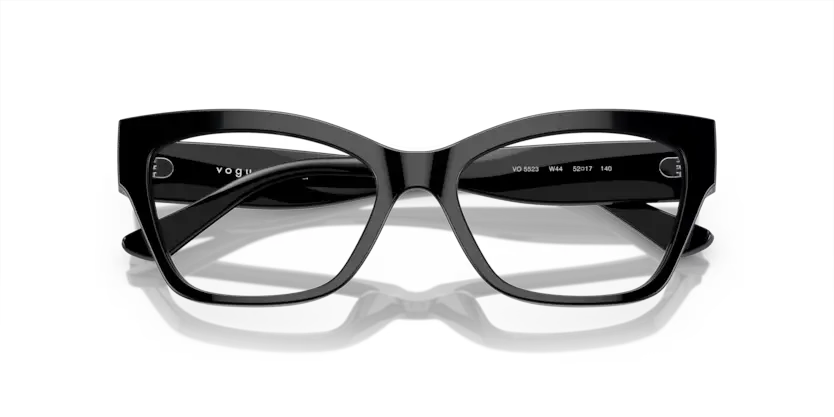 Black eyeglasses with a clear background