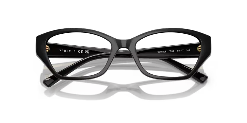 Black eyeglasses on a clear background