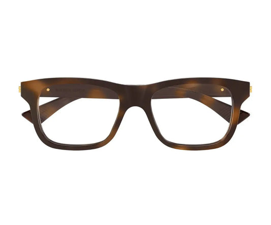Brown cat-eye glasses on a white background