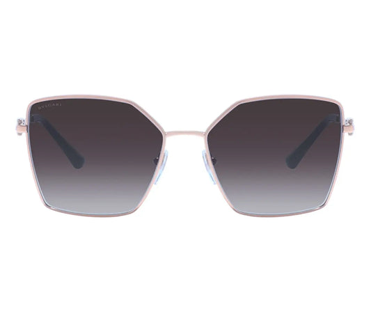 Sunglasses with gradient lenses on a white background