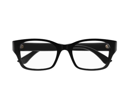 Black cat-eye glasses on a white background