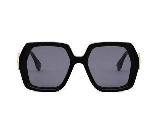 Black sunglasses with a white background