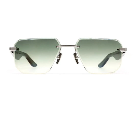 Sunglasses with gradient lenses on a white background