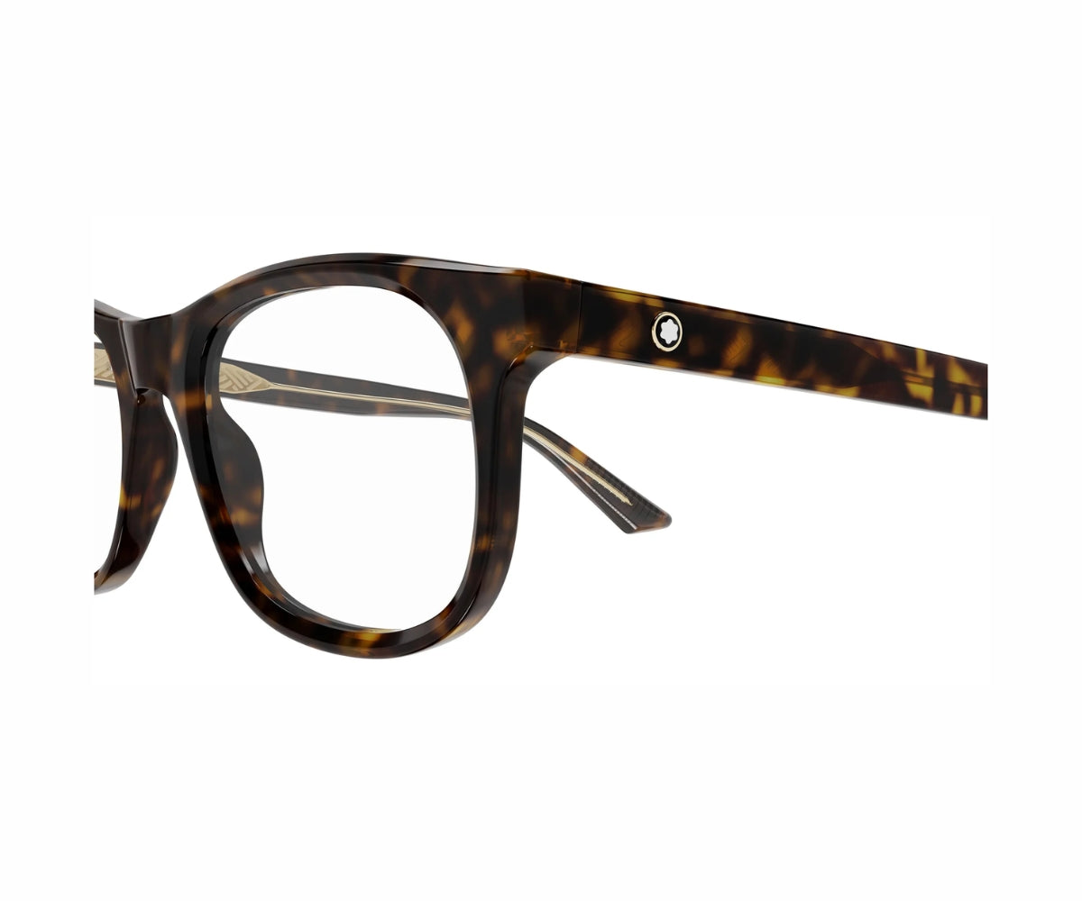 Tortoiseshell eyeglasses on a white background