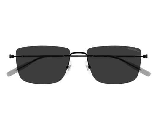 Black sunglasses with a white background