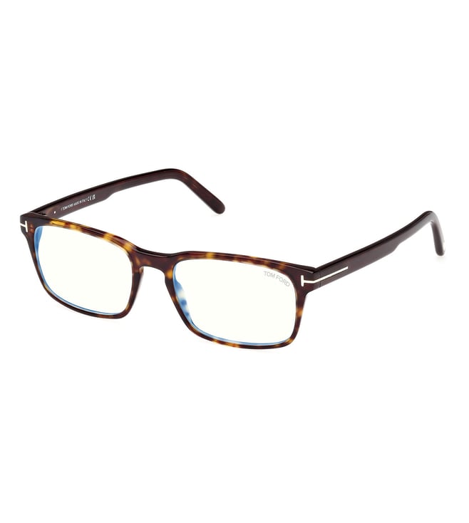 Tom Ford FT5938-B 052 Dark Havana Rectangular Eyeglasses