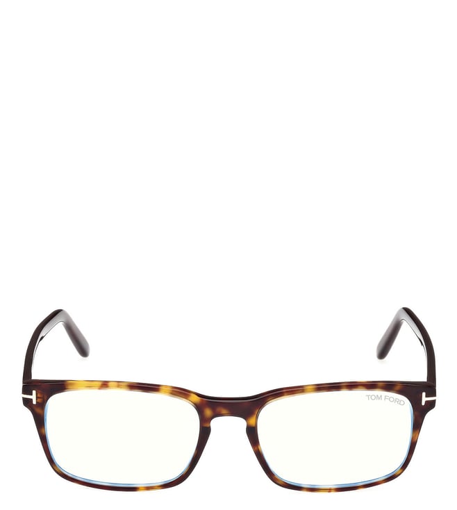 Tom Ford FT5938-B 052 Dark Havana Rectangular Eyeglasses