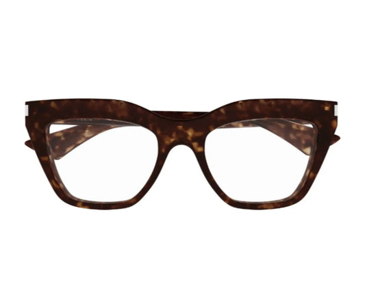 Tortoiseshell cat-eye glasses on a white background
