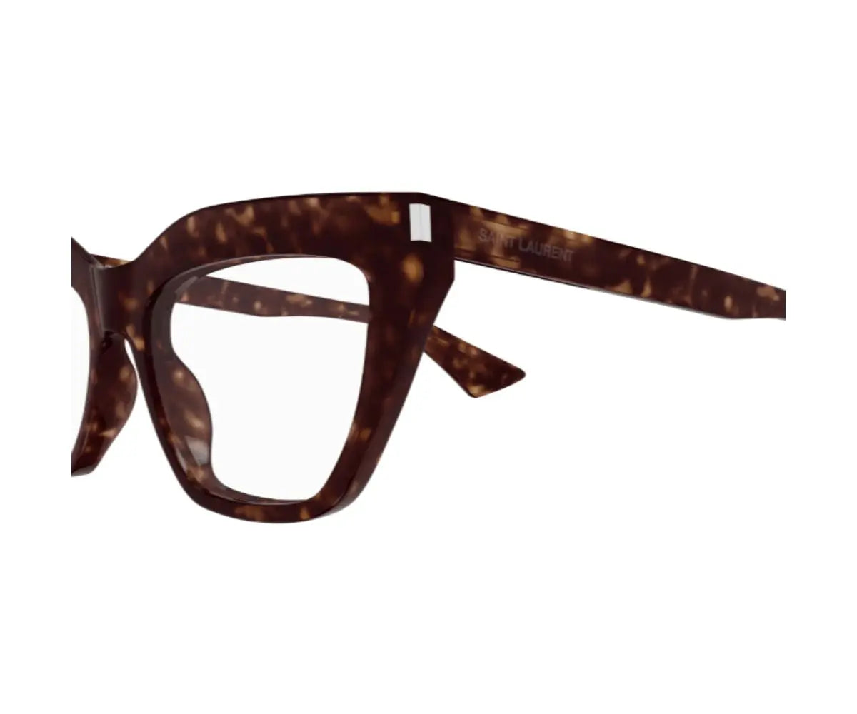 Tortoiseshell cat-eye glasses on a white background