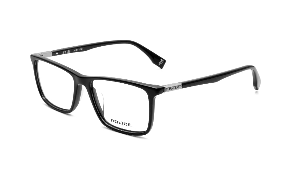 Police Playmaker 1 VPLR58K 0700 Shiny Black Eyeglasses