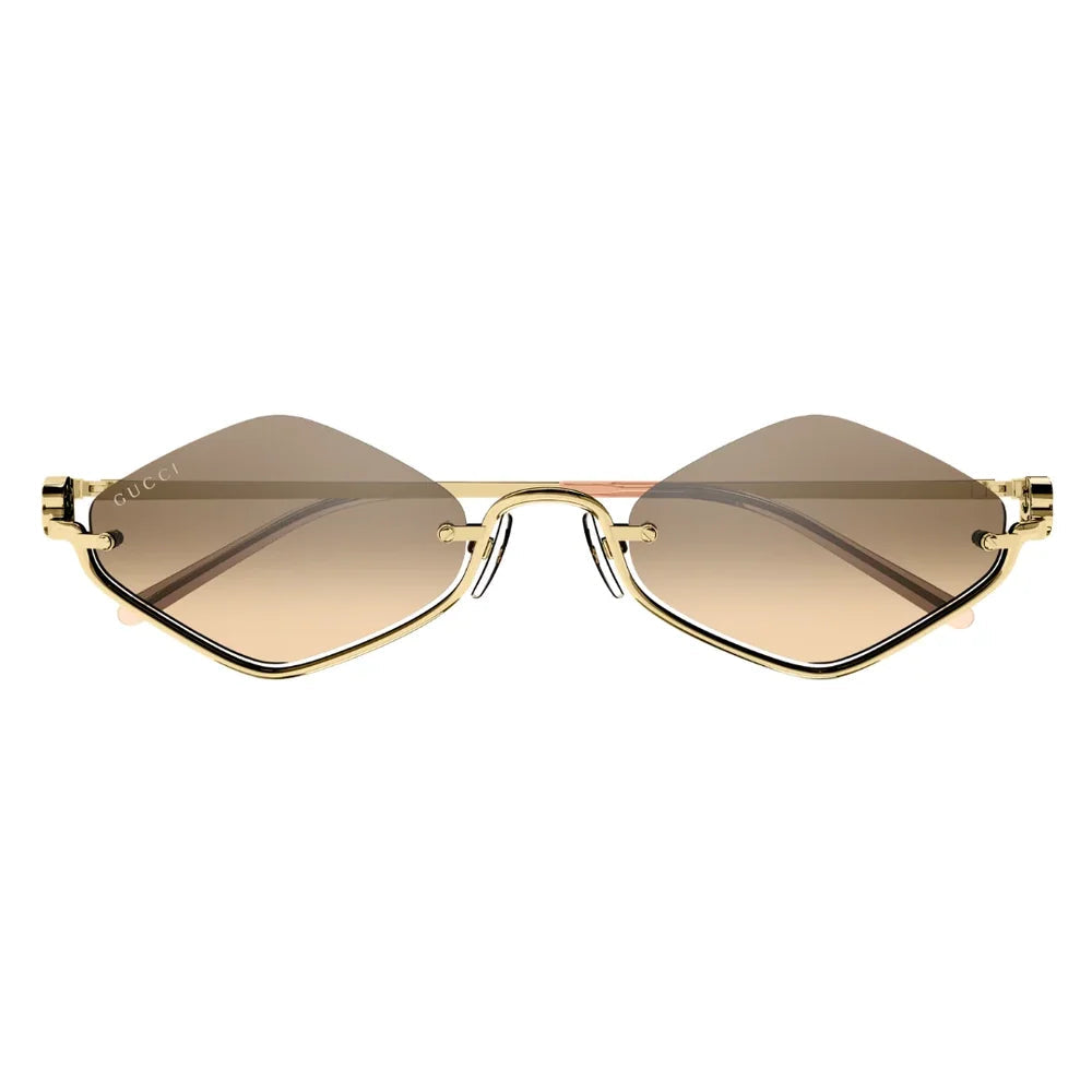 Gucci GG1604S 003 Gold Geometric Sunglasses