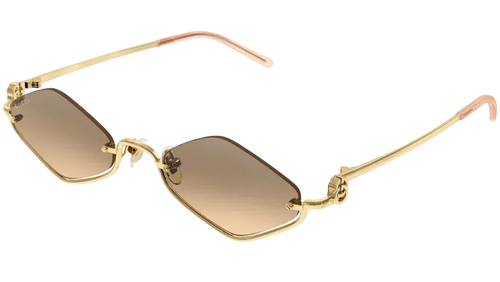 Gucci GG1604S 003 Gold Geometric Sunglasses