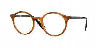 Round eyeglasses with a brown frame on a white background