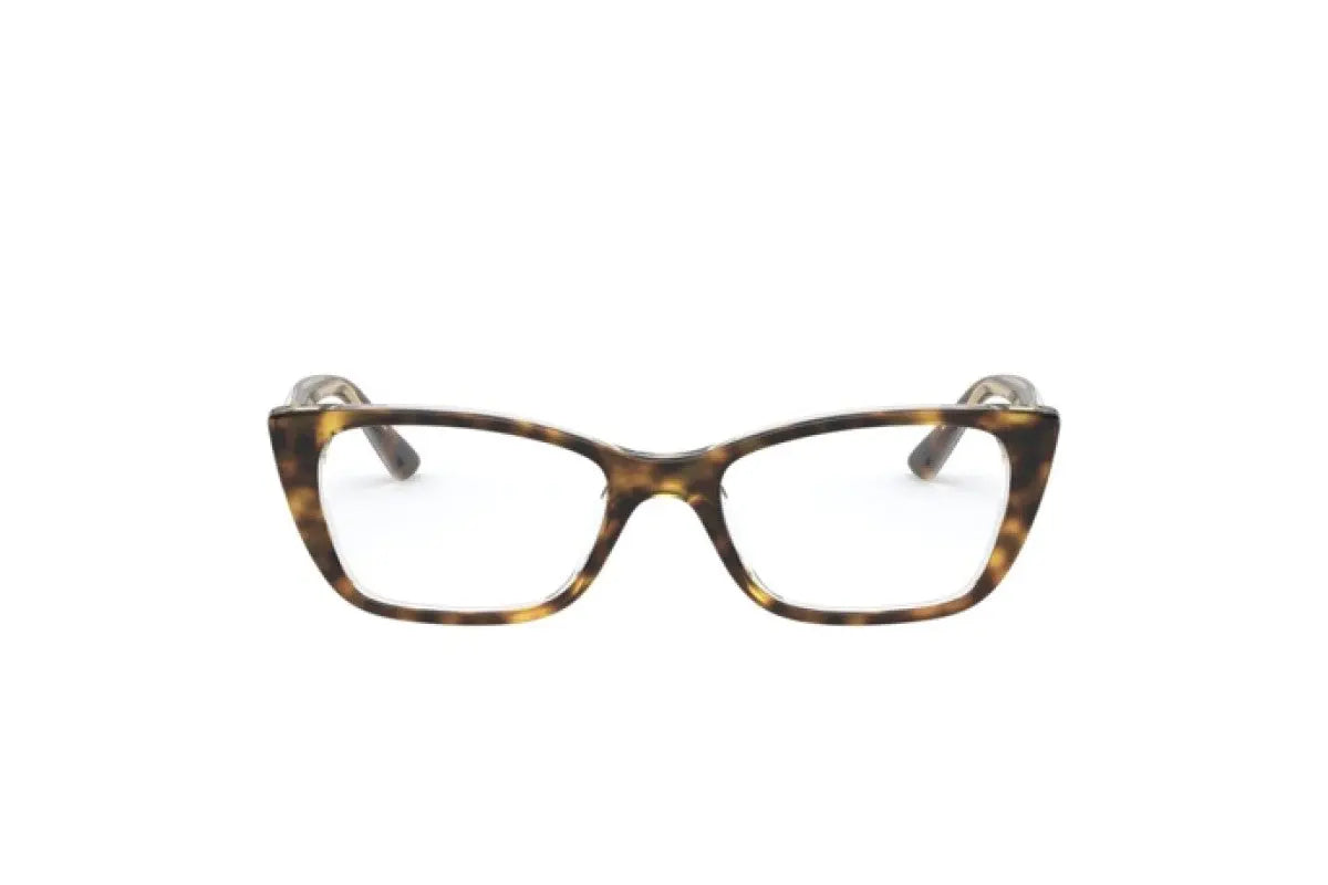 Tortoiseshell cat-eye glasses on a white background