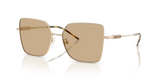 Emporio Armani EA2179 301373 Shiny Pale Gold Square Sunglasses