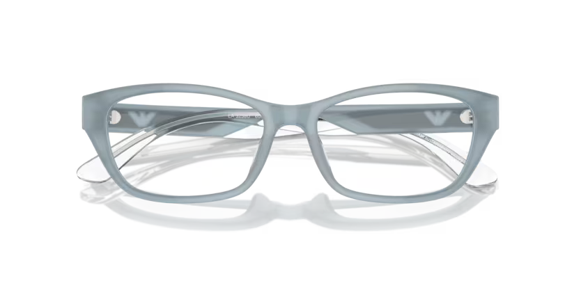 Emporio Armani EA3238U 6096 Shiny Opaline Azure Cat-Eye Eyeglasses