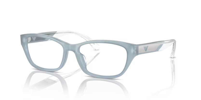 Emporio Armani EA3238U 6096 Shiny Opaline Azure Cat-Eye Eyeglasses