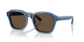 Shiny transparent blue Solid brown 624787