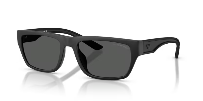 Emporio Armani EA4267U Rubberized Matte Black Pillow Sunglasses