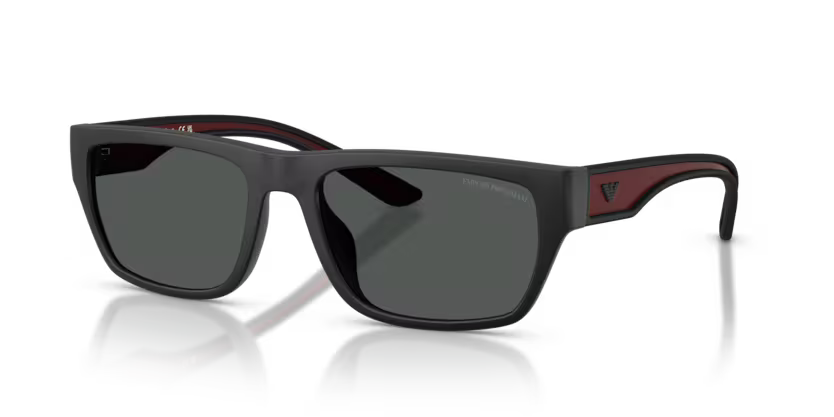Emporio Armani EA4267U Rubberized Matte Black Pillow Sunglasses