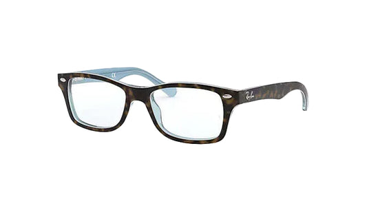 Tortoiseshell eyeglasses on a white background