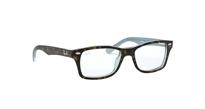 Tortoiseshell eyeglasses on a white background