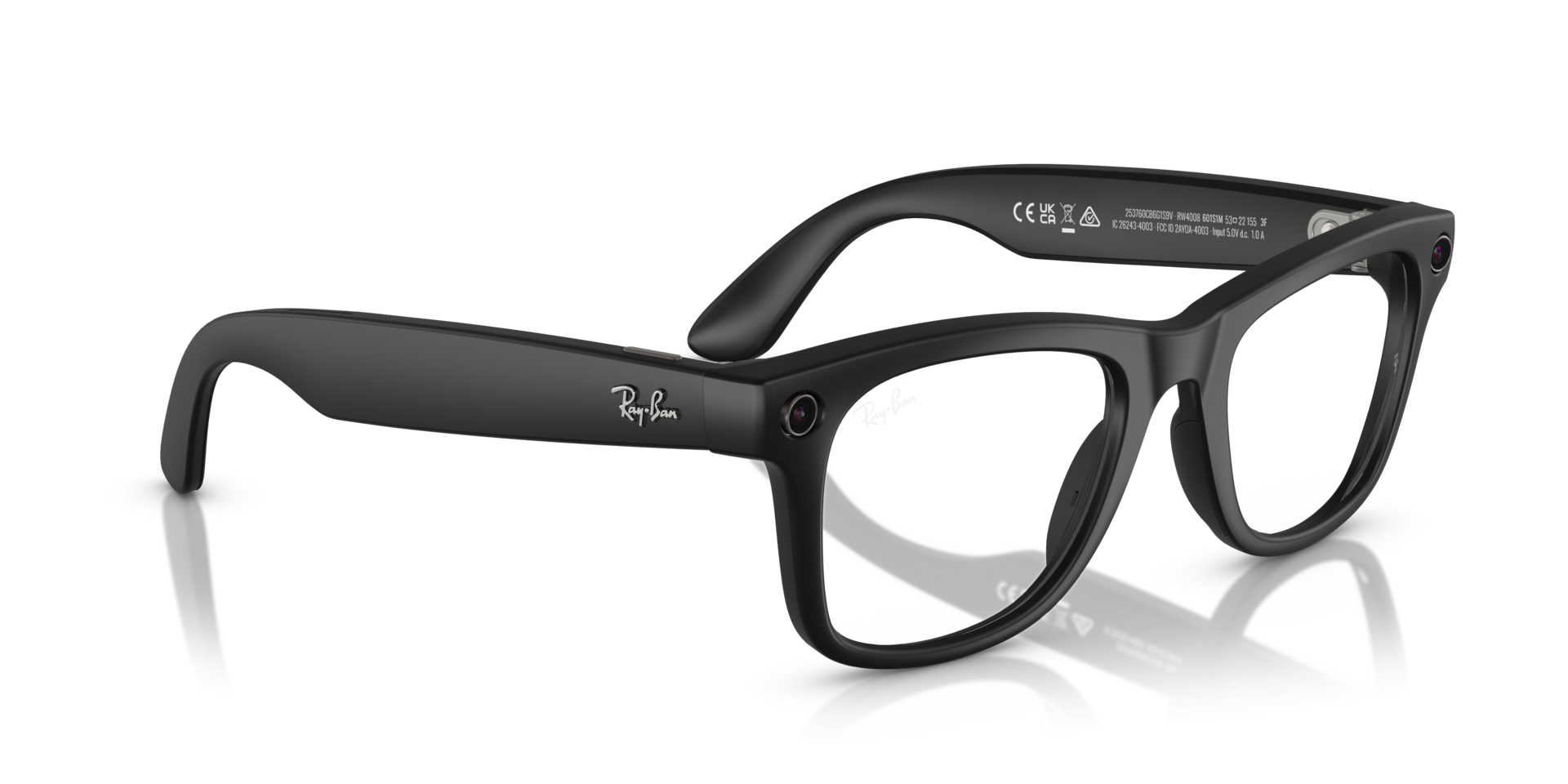 Ray-Ban | Meta Wayfarer Large Matte Black - Gen 1 RW4008601S1M Nayan Sukh Exclusive