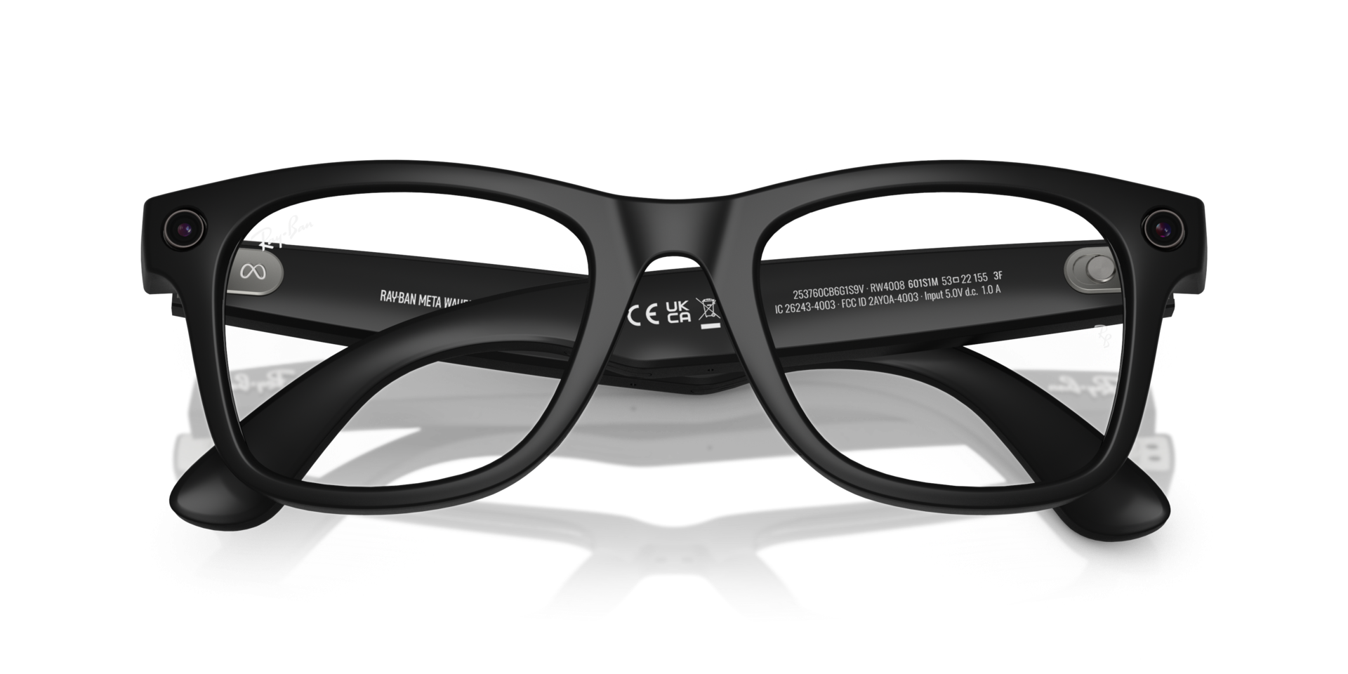 Ray-Ban | Meta Wayfarer Large Matte Black - Gen 1 RW4008601S1M Nayan Sukh Exclusive