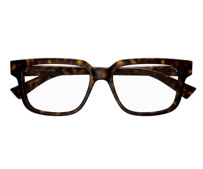 Tortoiseshell eyeglasses on a white background
