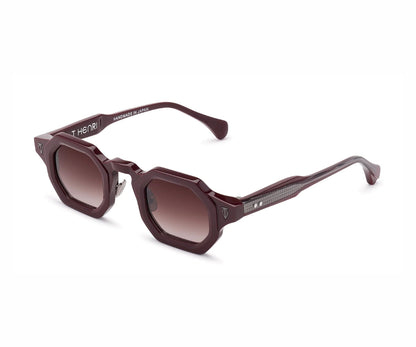 Brown sunglasses with a brand logo on a white background