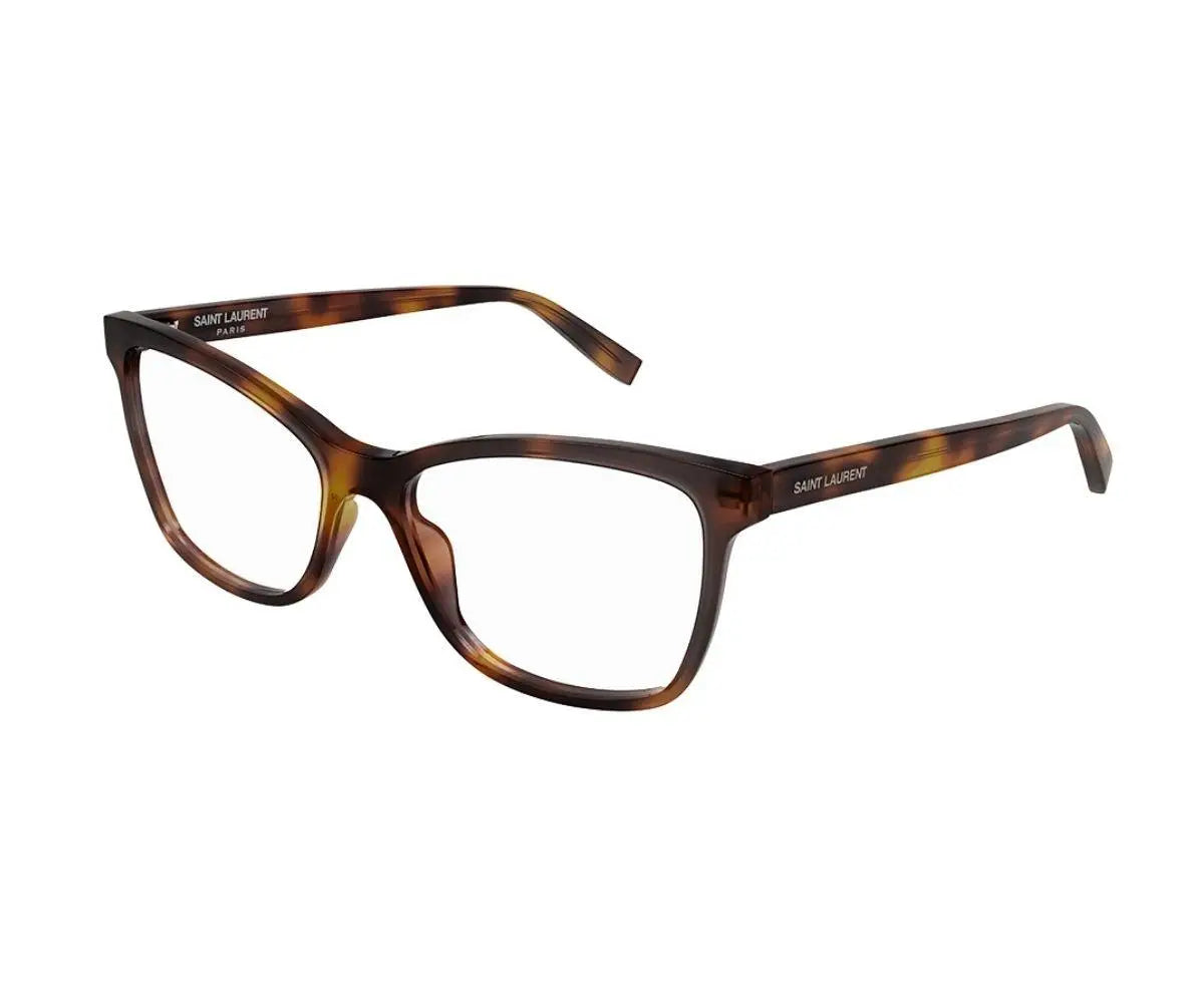 Tortoiseshell eyeglasses on a white background