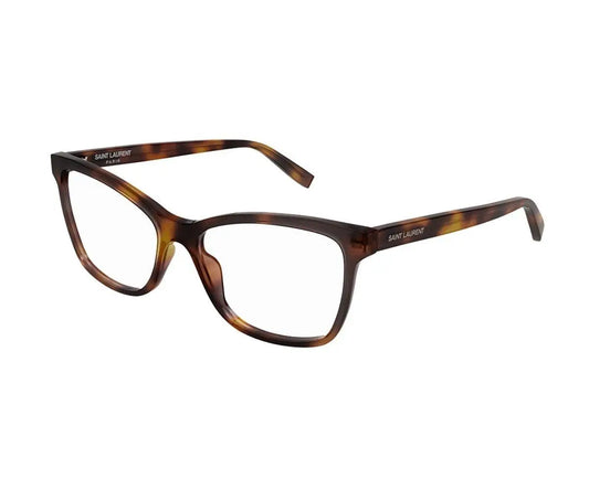 Tortoiseshell eyeglasses on a white background