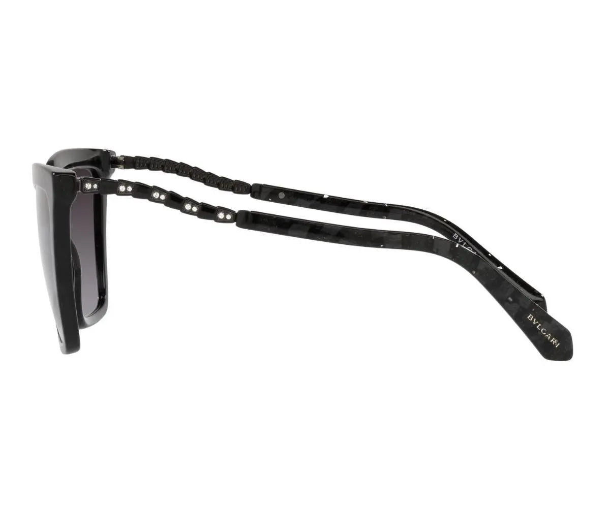 Black sunglasses with a chain strap on a white background