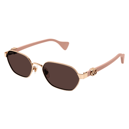 Sunglasses with pink frame and dark lenses on a transparent background