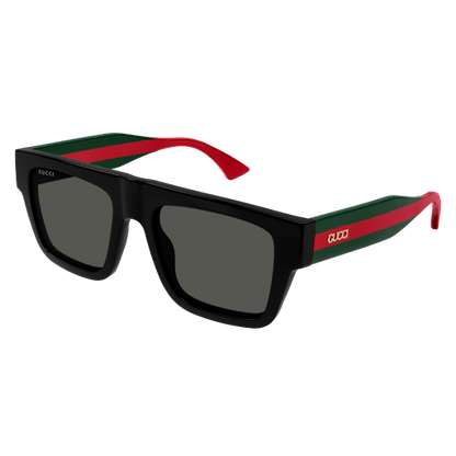 Black sunglasses with red accents on a transparent background