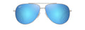 Shiny Silver with Blue & Green