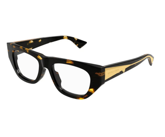 Blue eyeglasses on a white background
