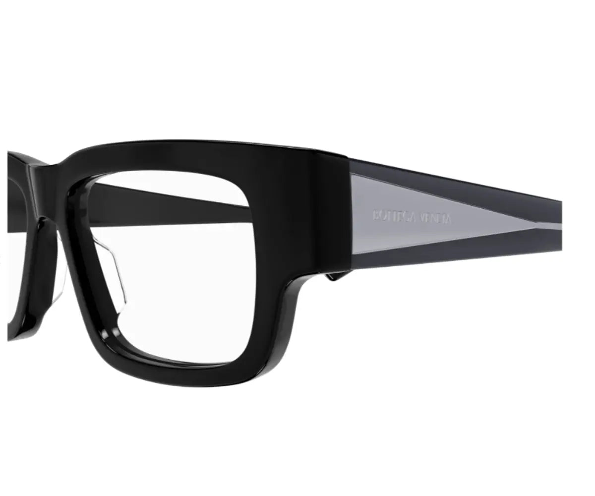 Black eyeglasses on a white background
