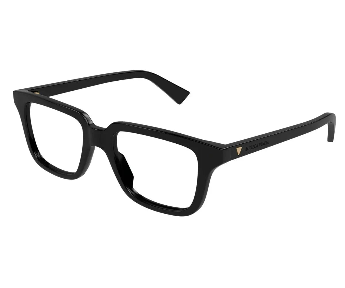 Black Gucci eyeglasses on a white background