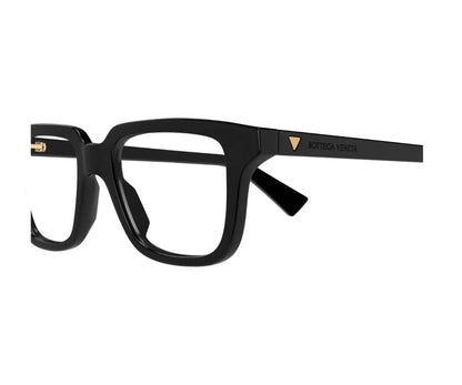 Black Gucci eyeglasses on a white background