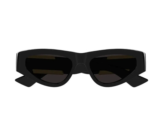 Black sunglasses with a bow on a white background