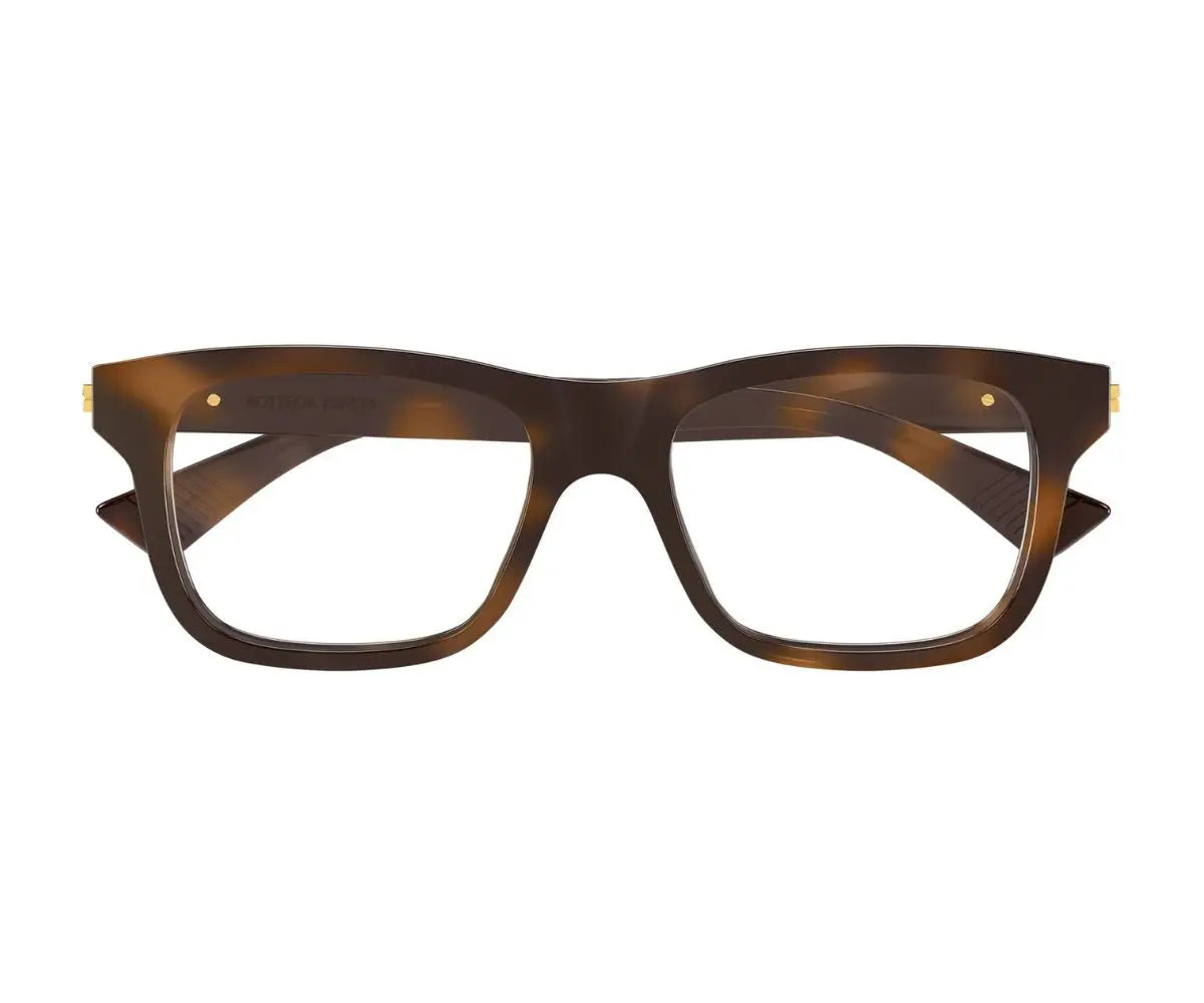 Brown cat-eye glasses on a white background