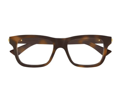 Brown cat-eye glasses on a white background