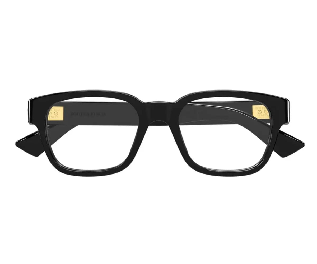 Black eyeglasses on a white background